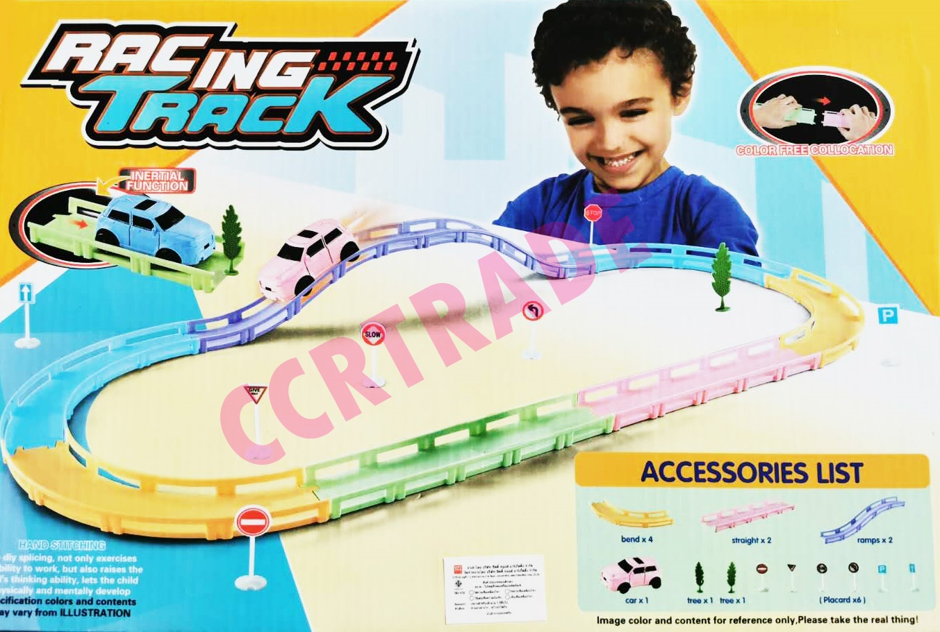 รถแข่งรางพาสเทล 17 ชิ้นกล่องจัมโบ้ 26.5x40 ซม.(1x3)