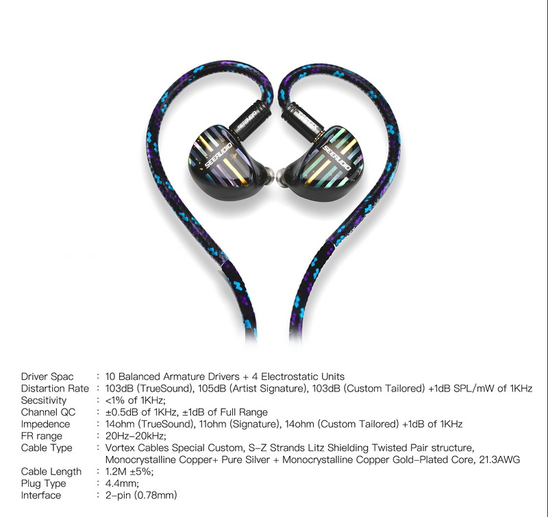 [PreOrder] Seeaudio Hakuya หูฟัง IEMs Hybrid 14 ไดรเวอร์ 10BA+4EST ประกันศูนย์ไทย