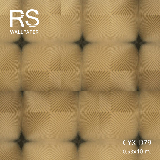 วอลเปเปอร์ลายกราฟฟิค สีทองดำ CYX-D79