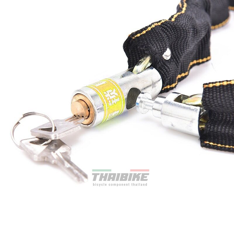สายล็อคจักรยาน มอเตอร์ไซต์ ประตู ข้างในเป็นโซ่ ยาว 70CM