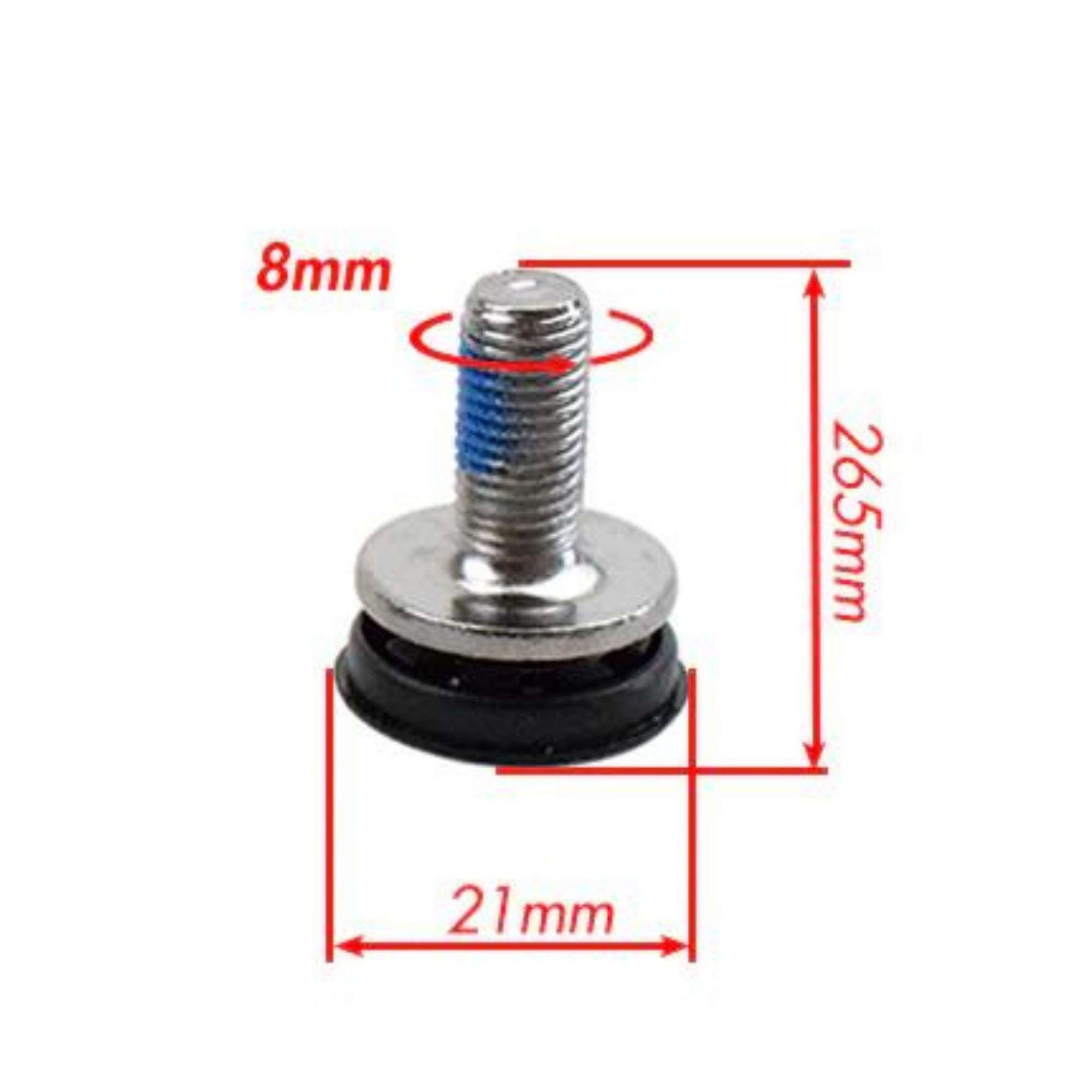 น็อตฝาปิดปิดกะโหลกเหลี่ยมจักรยาน M8X18MM ราคาต่อคู่