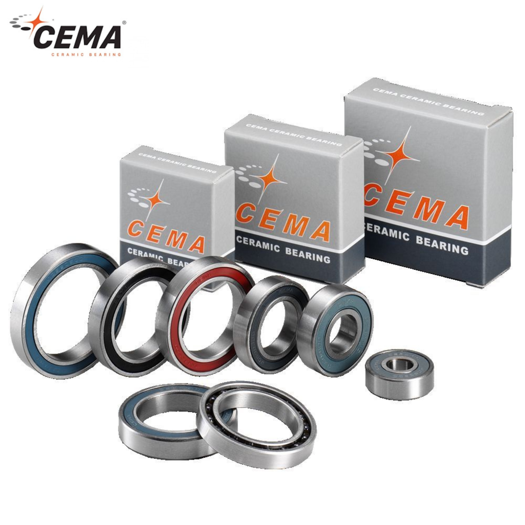 ตลับลูกปืนล้อกะโหลก ถ้วยคอจักรยาน CEMA งานไต้หวัน
