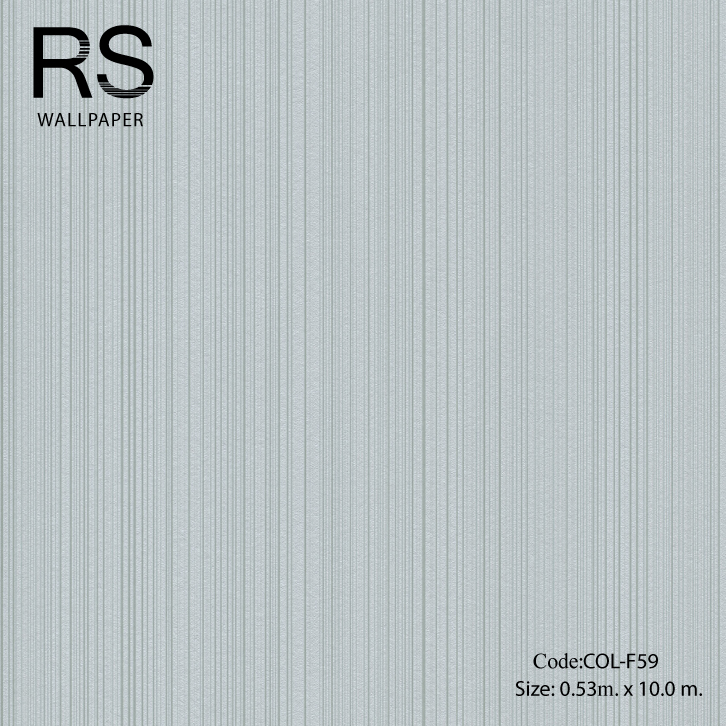 วอลเปเปอร์เทกเจอร์ลายเส้นพื้นสีฟ้าอมเทา COL-F59