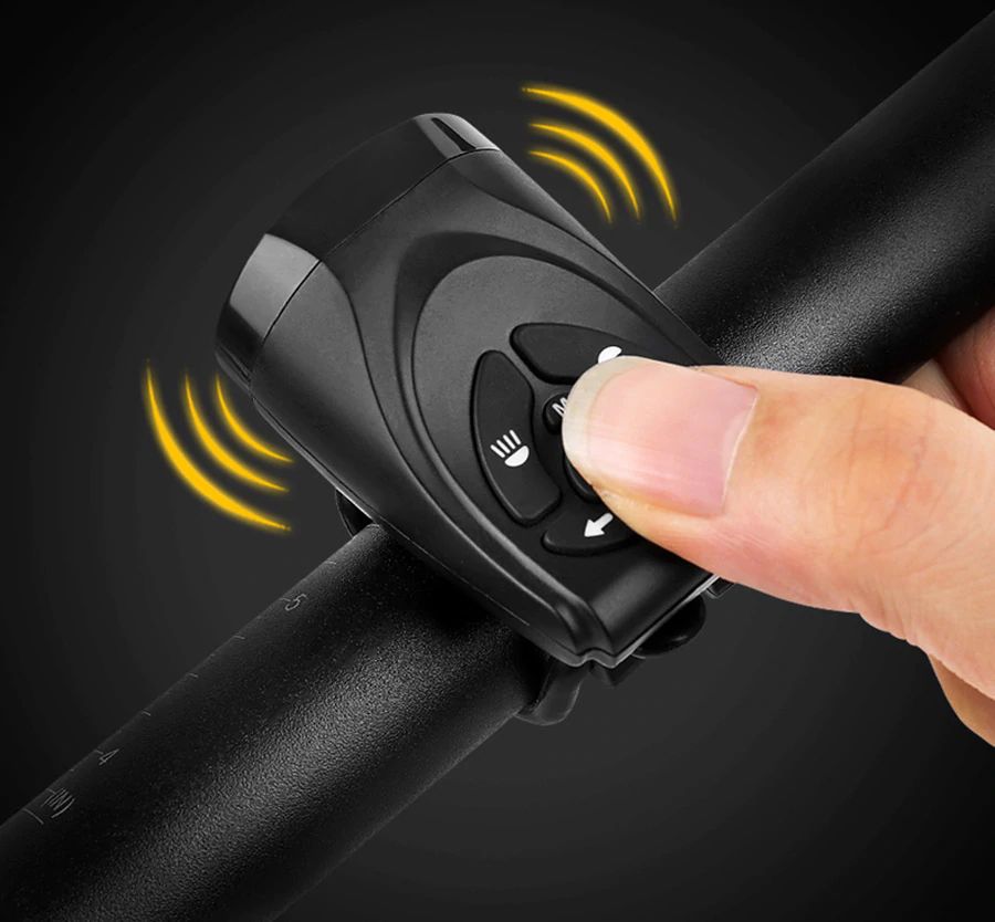 ไฟท้ายจักรยานแบบไฟเลี้ยว พร้อมแตร USB