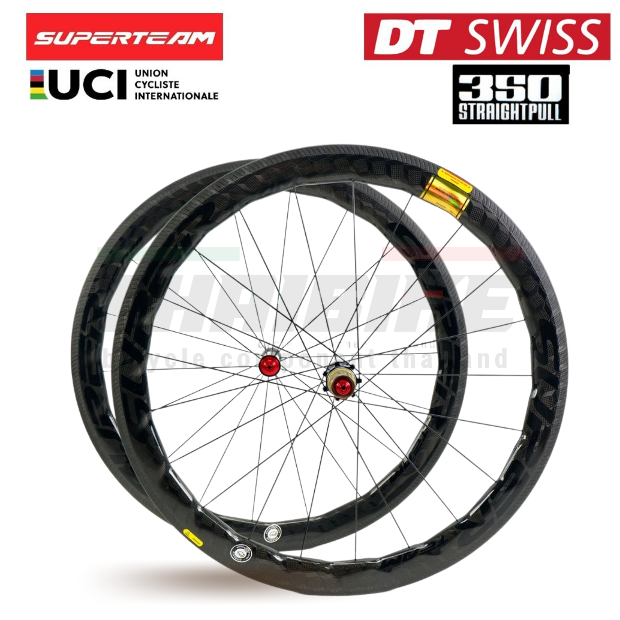 ล้อจักรยานเสือหมอบ คาร์บอน Superteam curvepro Dt350 ประกัน 3 ปี