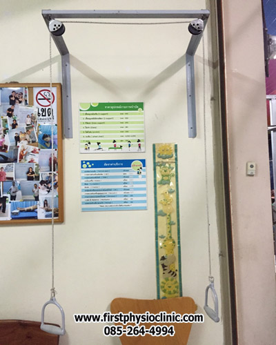 รอกติดผนัง รอกดึงไหล่ฐานสแตนเลส รอกฟื้นฟูไหล่ รอกกายภาพไหล่ รอกบริหารหัวไหล่แบบติดผนัง รอกกายภาพไหล่ติดแข็ง Over Head Pulley