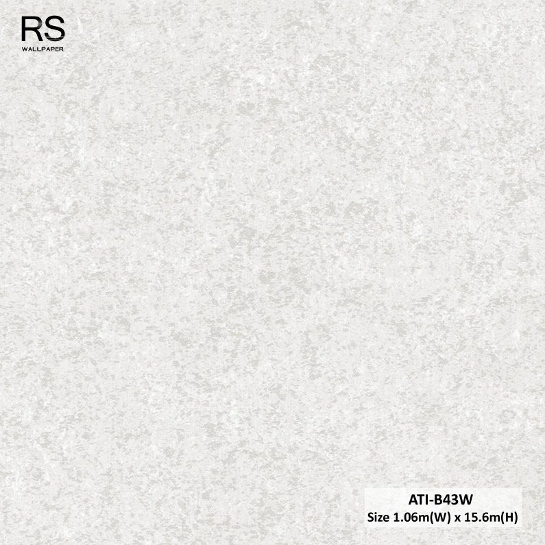 วอลเปเปอร์ลายปูนเปลือยคอนกรีต สีเทาขาว ATI-B43W