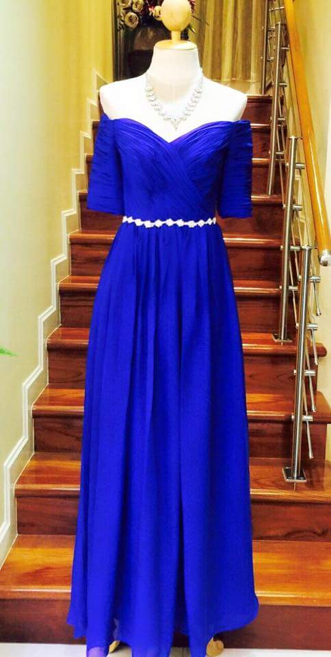 ชุดออกงาน ชุดราตรี เพื่อนเจ้าสาว เดรสไปงาน แบบมีแขนน่ารักสไตนเกาหลี