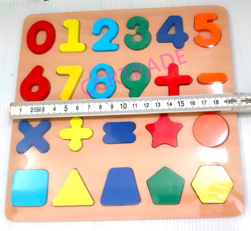 บล็อคไม้เสริมพัฒนาการ 123 22 ชิ้น 20x20 ซม.