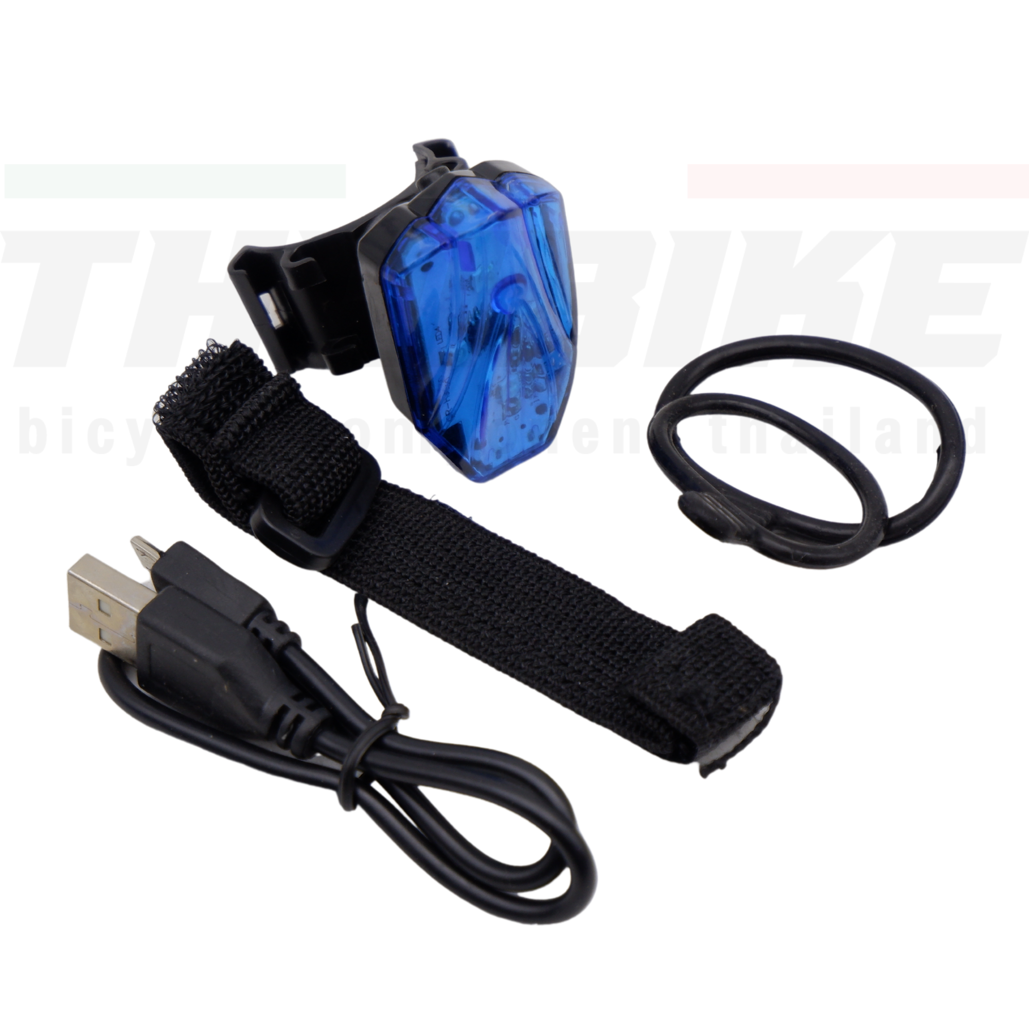 ไฟท้ายจักรยาน ไฟติดหมวกกันน็อค HJ-031 ชาร์จ USB