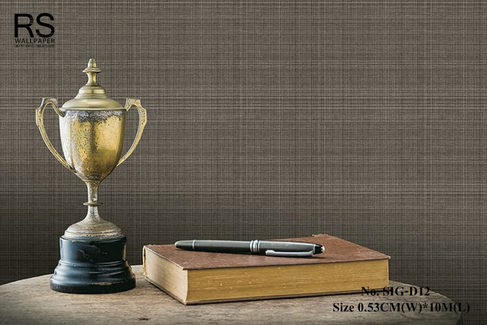 วอลเปเปอร์ ลายกระสอบโทนสีน้ำตาลเข้ม No.SIG-D12