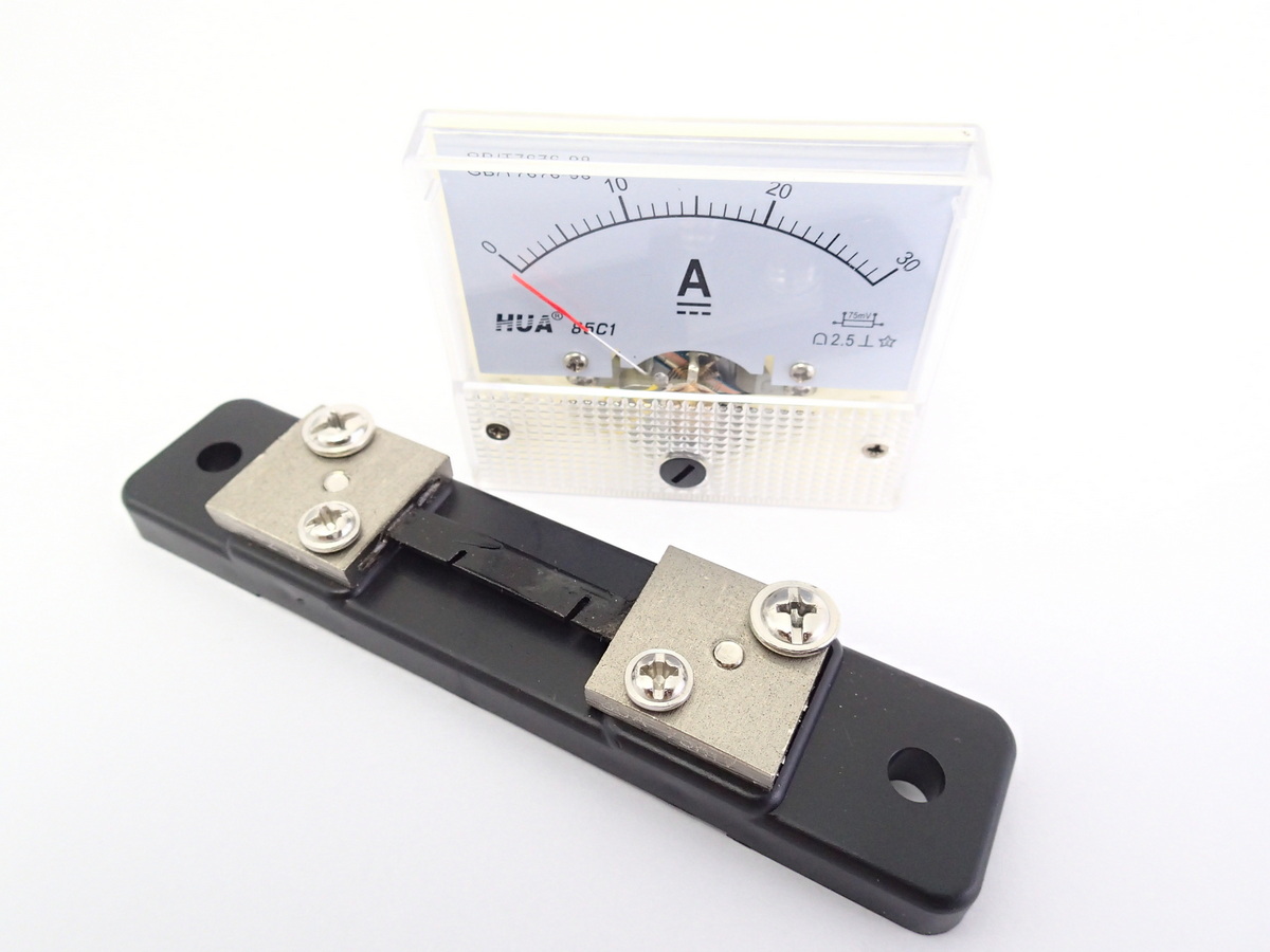 แอมมิเตอร์ DC Analog 0-50A + Shunt