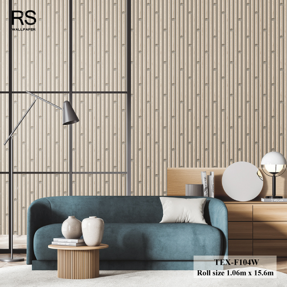 วอลเปเปอร์ ลายไม้ประยุกต์สีน้ำตาล TEX-F104W