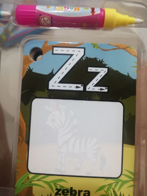 การ์ดระบายสีน้ำ แห้งแล้วระบายใหม่ได้ สอนภาษา