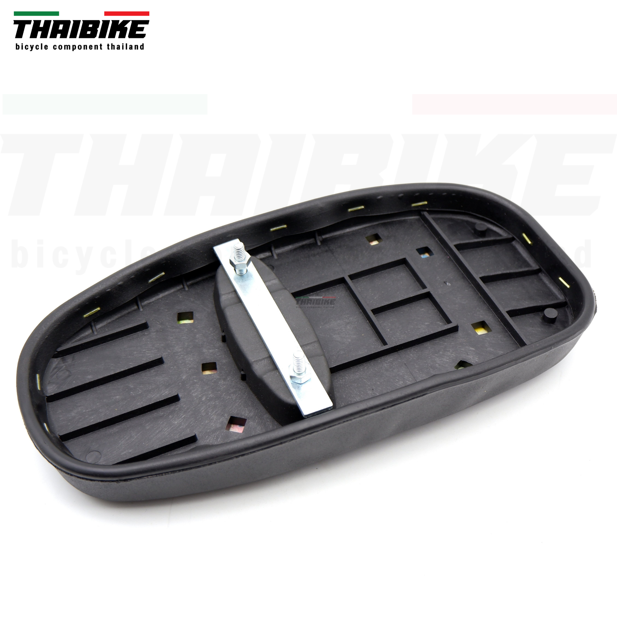 เบาะนั่งหลังสำหรับติดตะแกรงหลังจักรยาน แบบมีตัวล็อคล่าง งานไต้หวัน