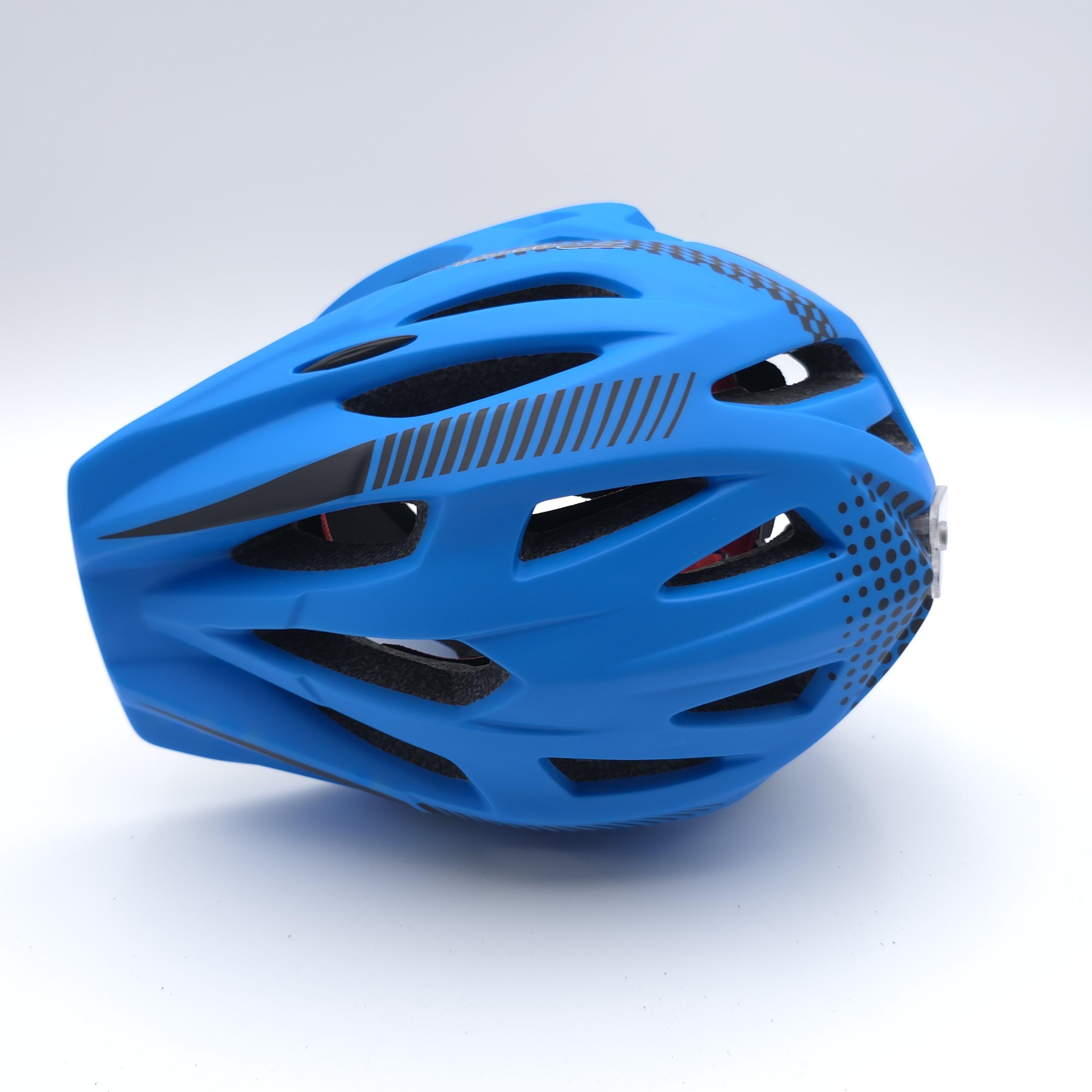 หมวกจักรยานเด็ก เต็มใบ สีฟ้าดำ 46-53 ซม.