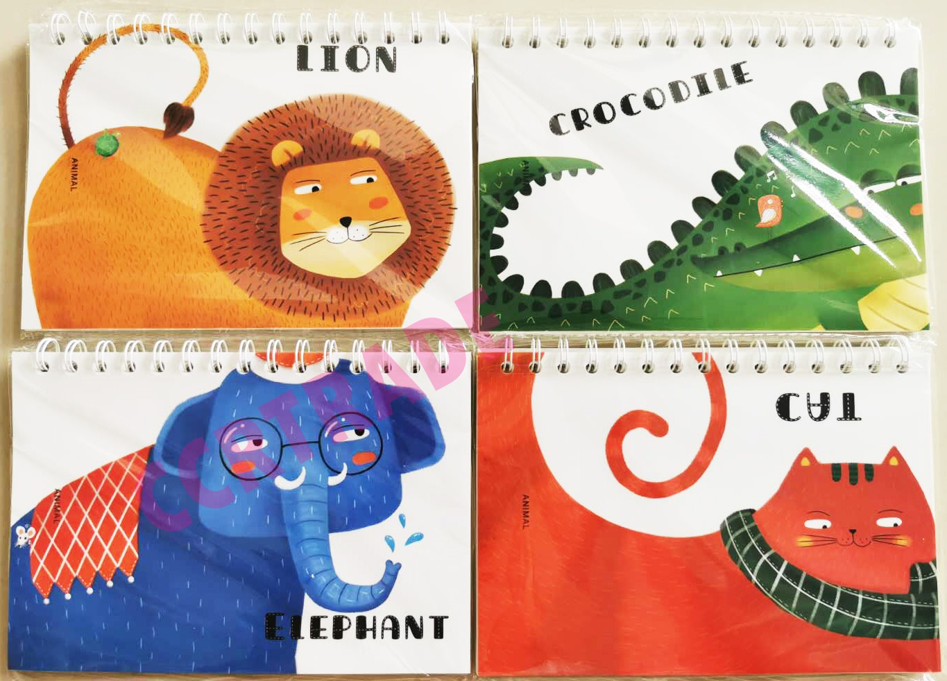สมุดโน๊ตห่วง สัตว์ป่า 60 แผ่น(มีเส้น) 14x20 ซม.