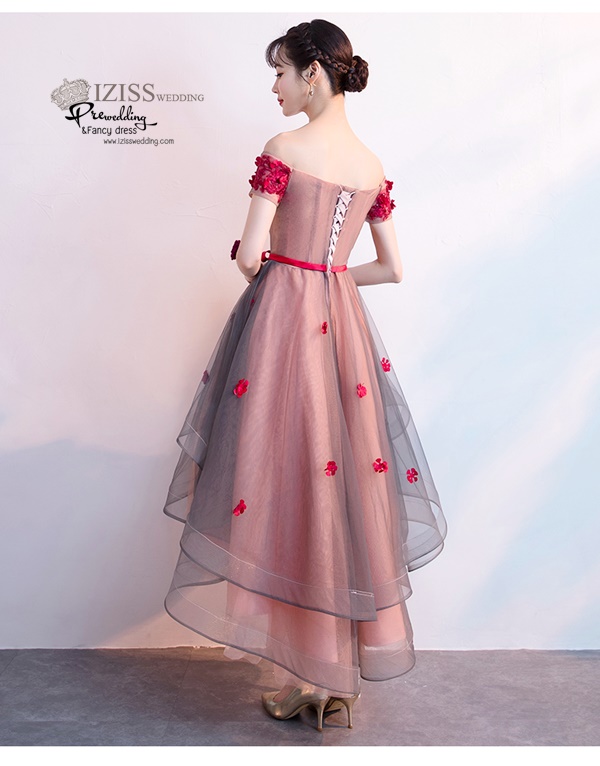 DS038 - Pre order ชุดราตรี เดรสสั้นออกงาน (short dresses) ชุดไปงานแต่งงานสวยๆ "ธีมสีแดง"