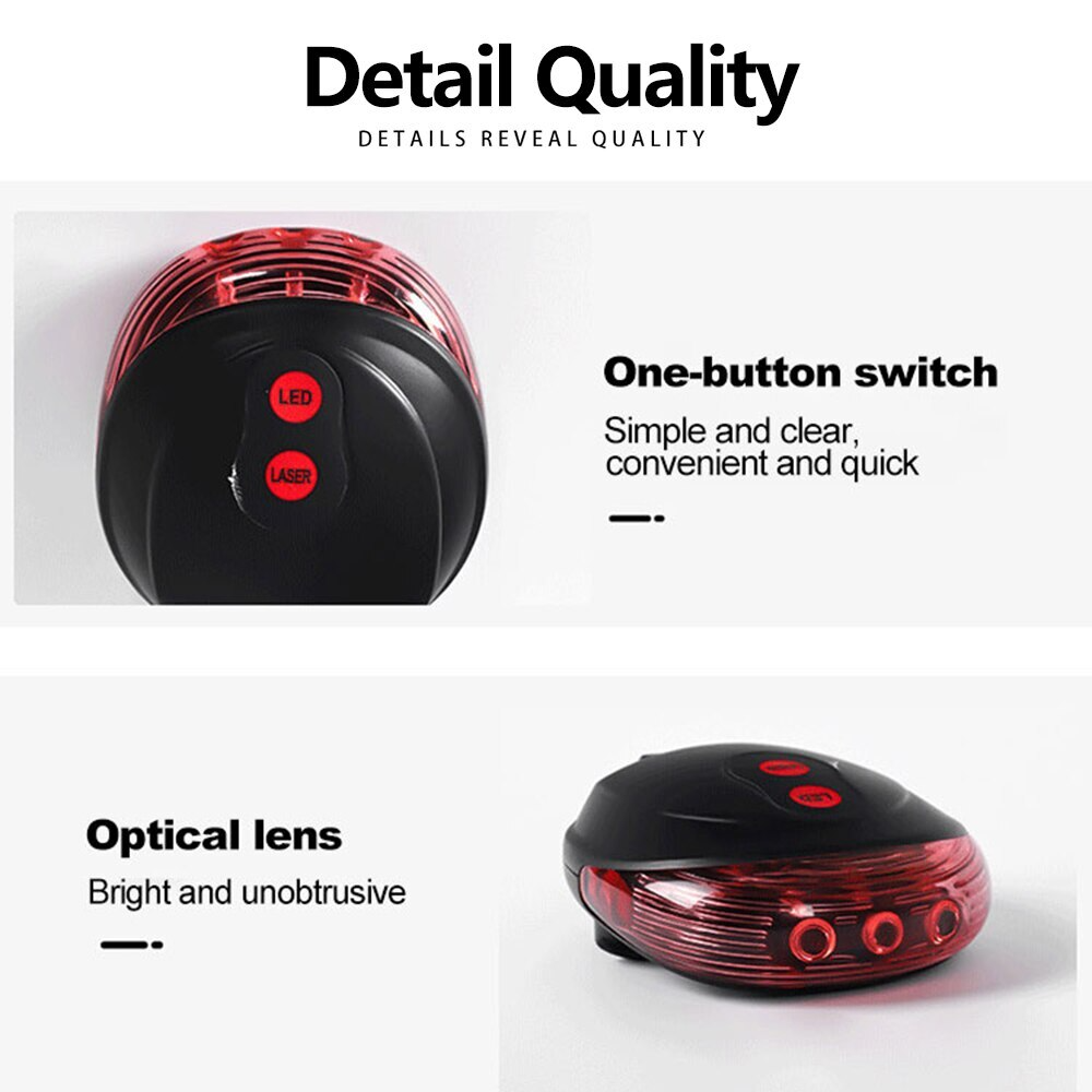 ไฟท้ายจักรยาน พร้อมสร้างเลนส์ ไฟท้ายเลเซอร์