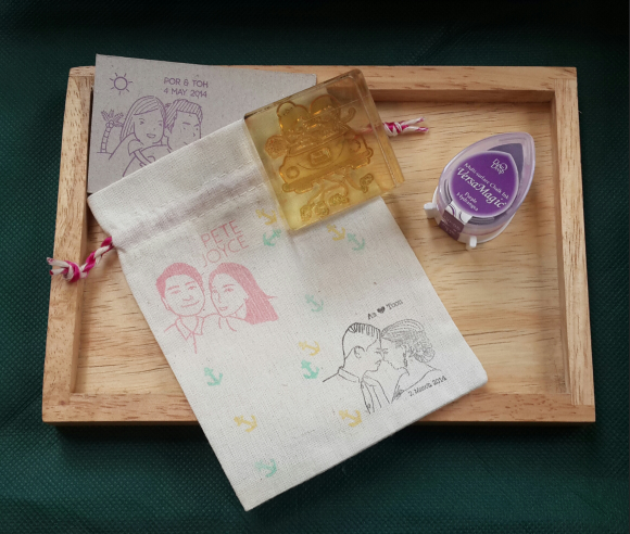 ตรายางปั๊มผ้า ตราปั๊มใส