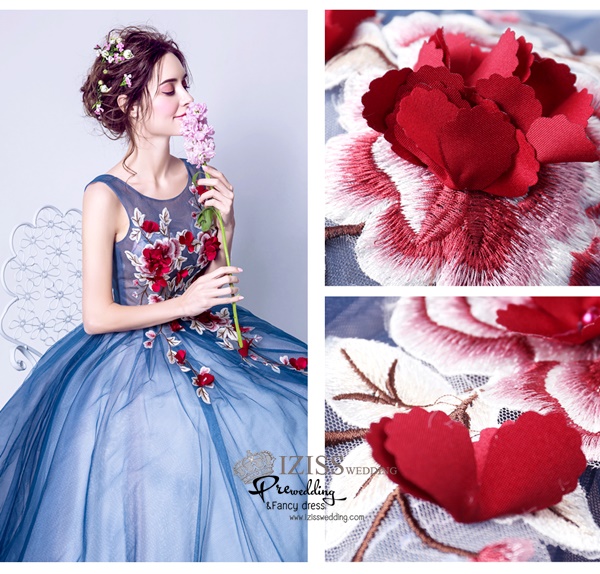 DL010 - **พรีออเดอร์** ชุดราตรี เดรสยาวออกงาน (Night party dresses) ชุดไปงานแต่งงานสวยๆ "ธีมสีกรมน้ำทะเล"