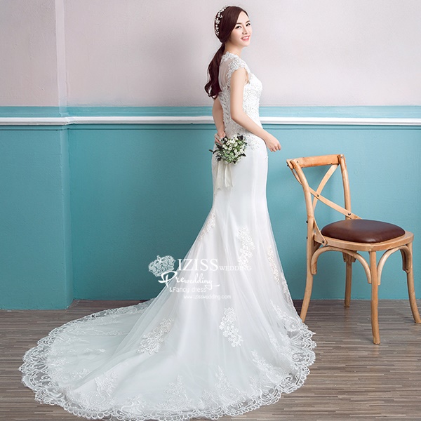 BR324 **พรีออเดอร์**ชุดแต่งงาน&ชุดเจ้าสาวแบบยาวสีขาวเกรดพรีเมี่ยม หรูหราน่ารัก สวยโดดเด่นไม่ซ้ำใคร