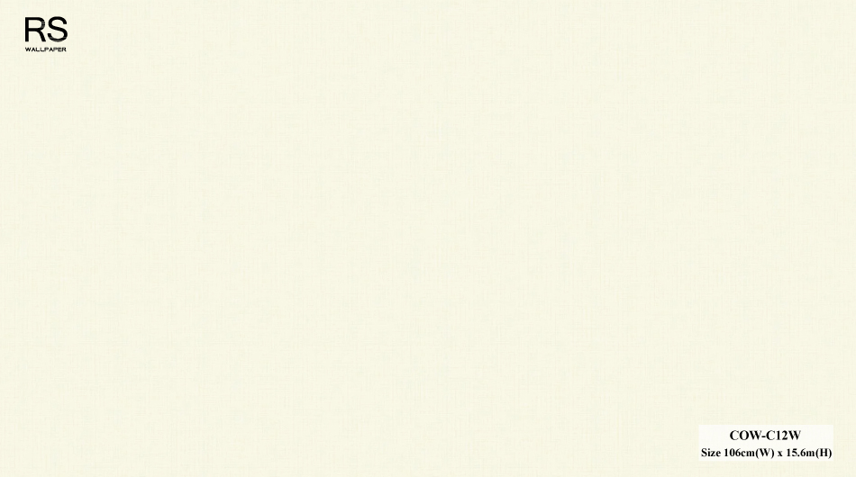 วอลเปเปอร์ลายผ้า สีพื้นครีม COW-C12W