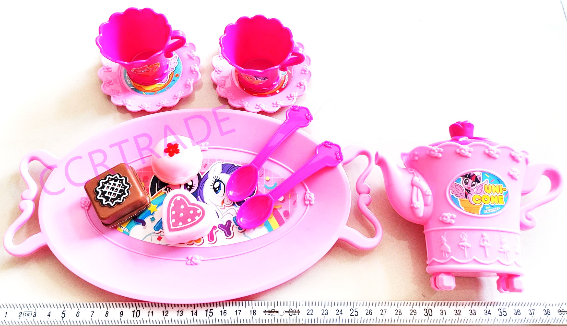 เซ็ทปาร์ตี้น้ำชาโพนี่ 11 ชิ้นกล่องใหญ่ 25.5x32 ซม.(ลิขสิทธิ์แท้)(1x3)