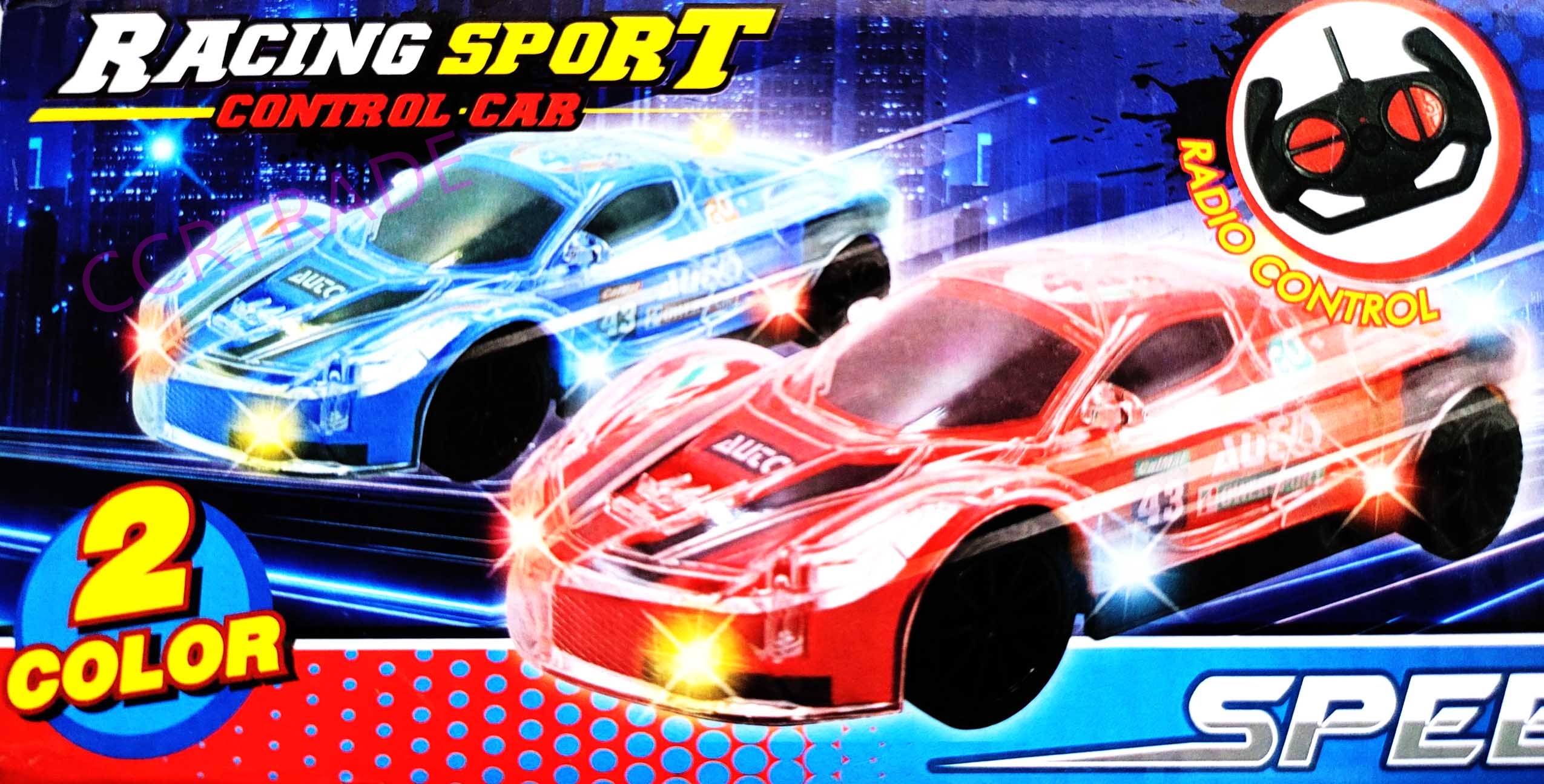 รถเรซซิ่งสปอร์ตบังคับ+รีโมทกล่อง 14x27.5 ซม.(1x3)