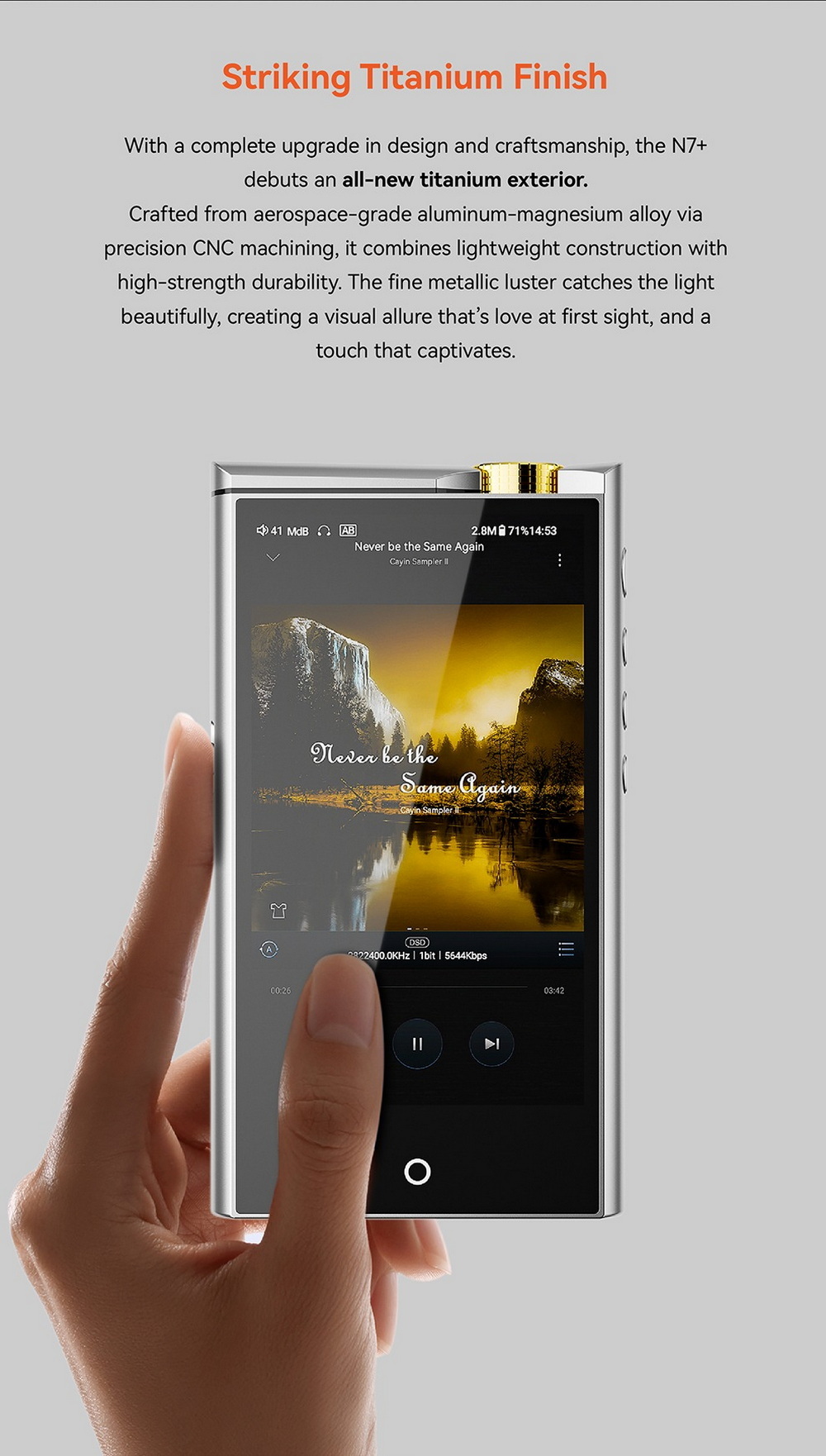 Cayin N7+ DAP เครื่องเล่นพกพา Android ระบบ DAC แบบ 1-Bit รองรับ MQA ประกันศูนย์ไทย
