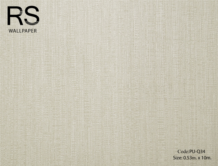 วอลเปเปอร์เทกเจอร์เส้นแนวตรงพื้นโทนสีน้ำตาลอ่อนอมสีขาวมุก PU-Q34