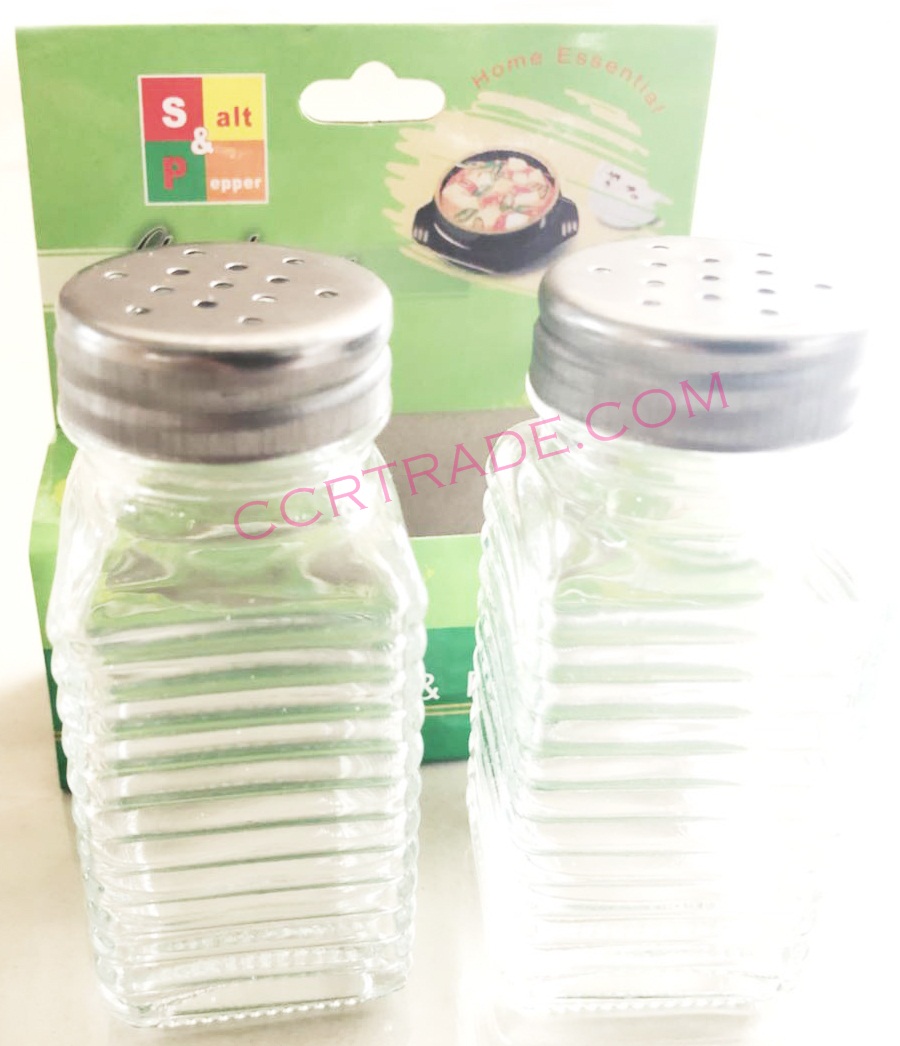 กระปุกเครื่องปรุง 2 ชิ้น (เหลี่ยม) 10.5 ซม.
