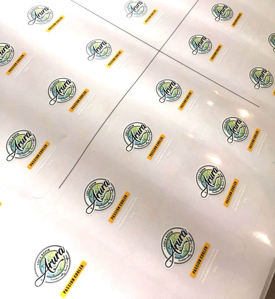 ฉลากสินค้า สติ๊กเกอร์พีวีซีใส พิมพ์หมึกขาว