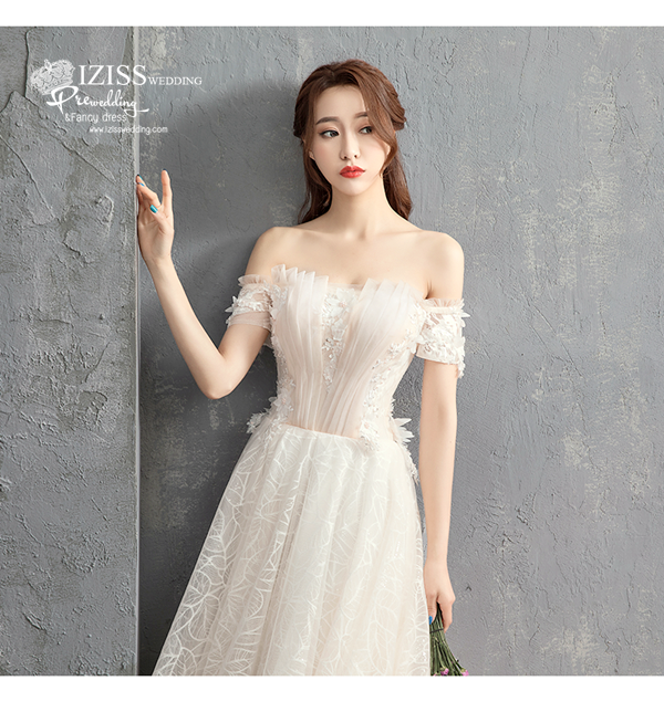 BR365 **พรีออเดอร์**ชุดแต่งงาน&ชุดเจ้าสาวแนวเรียบหรู สีขาวเกรดพรีเมี่ยม น่ารัก สวยโดดเด่นไม่ซ้ำใคร