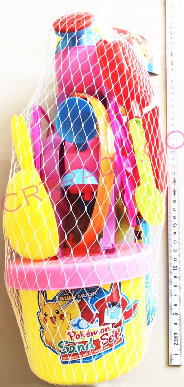 ชุดเล่นทรายกังหันโปเกม่อนถุงตาข่าย 38 ซม.(ลิขสิทธิ์แท้)(1x3)