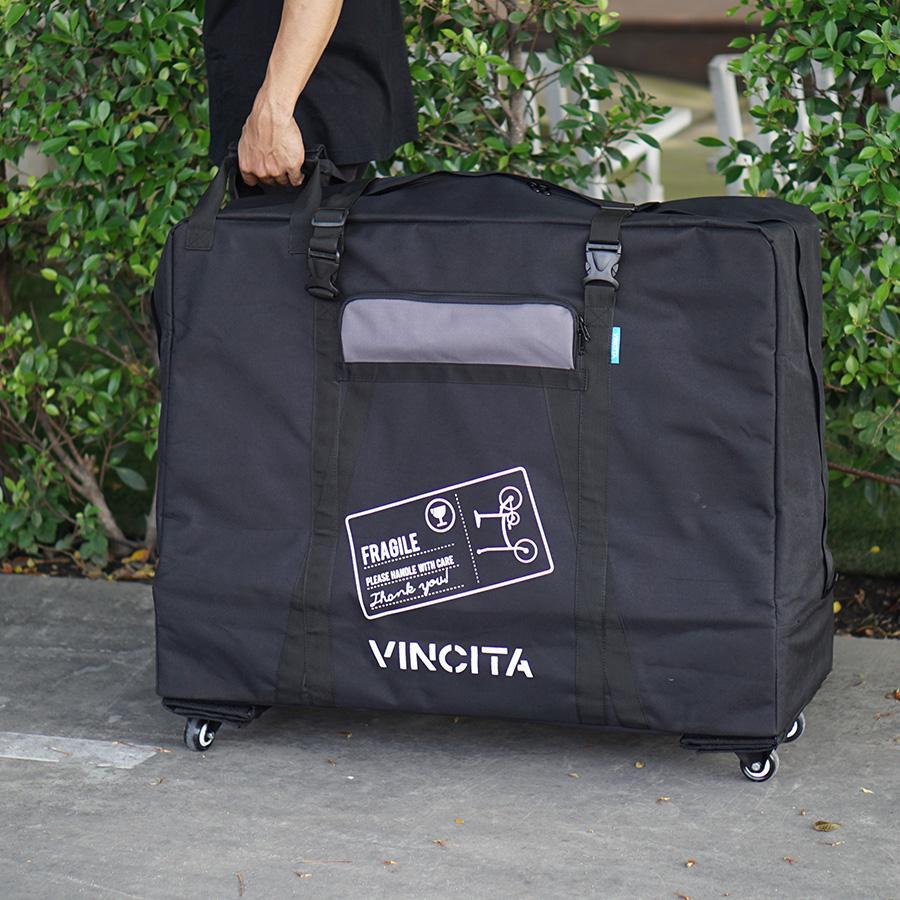 Vincita : B132TD กระเป๋าจักรยานพับ 20 นิ้ว รุ่นสี่ล้อ