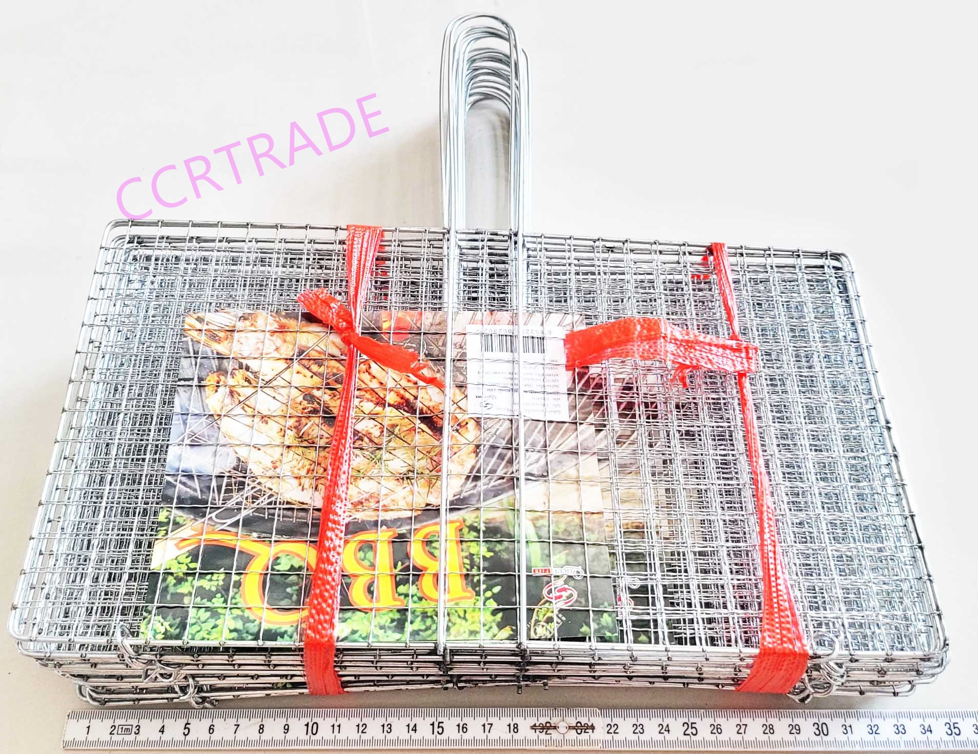 ตะแกรงปิ้งปลาใหญ่ มือจับ 19.5x34 ซม.