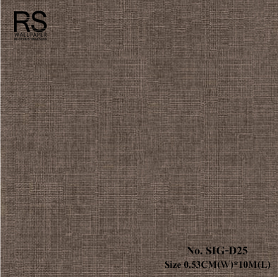 วอลเปเปอร์ สีน้ำตาลลายกระสอบ No.SIG-D25
