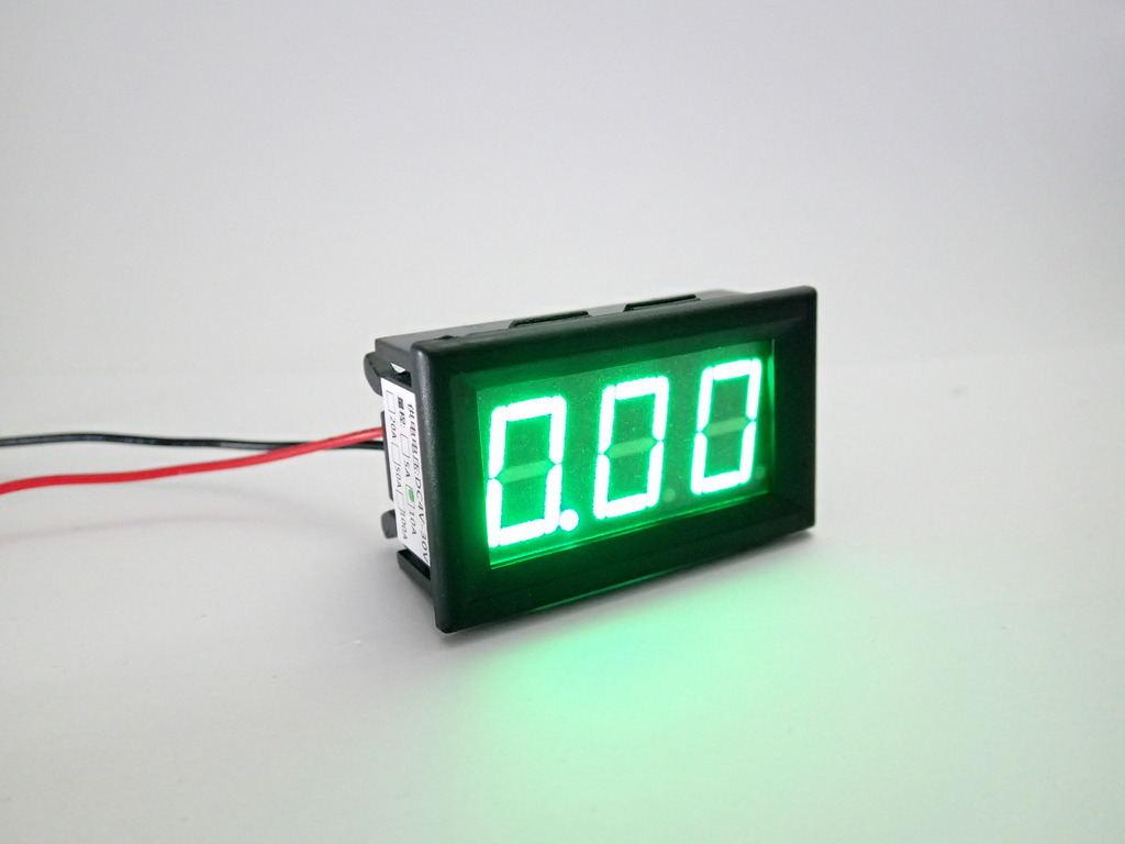 DC ดิจิตอลแอมมิเตอร์ 0-10A Built-in Shunt 0.56" [Green]