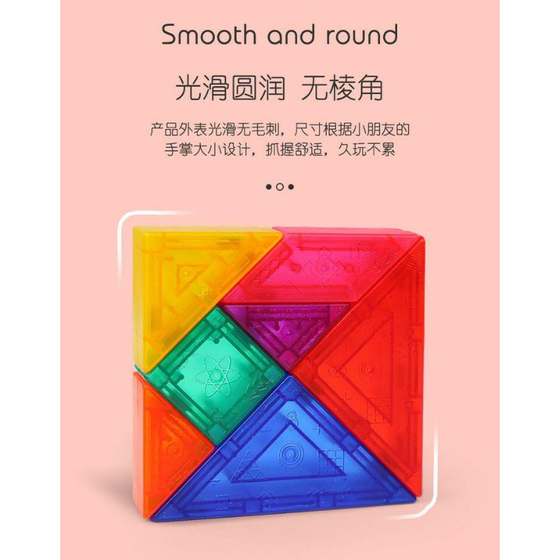 แทนแกรม แม่เหล็ก 3D ตัวต่อแม่เหล็ก พร้อมส่งจากไทย