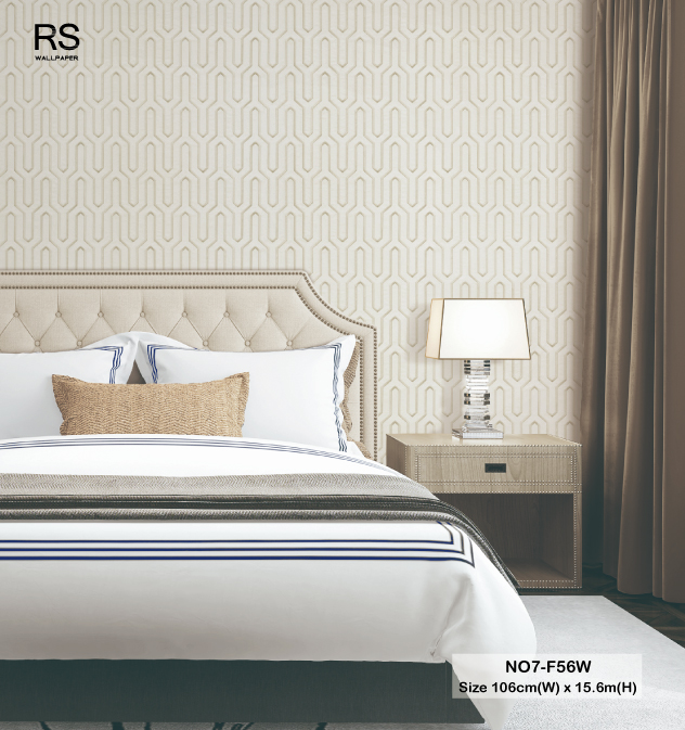 วอลเปเปอร์ สไตล์โมเดิร์น สีขาว NO7-F56W