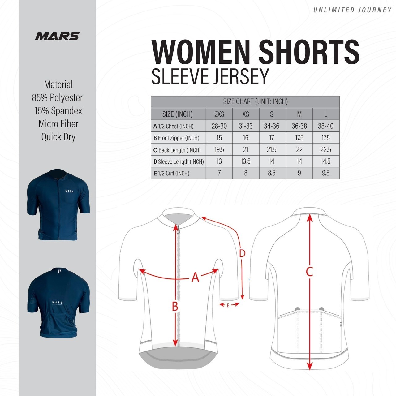 เสื้อปั่นจักรยาน MARS สำหรับ ผู้ชาย ผู้หญิง