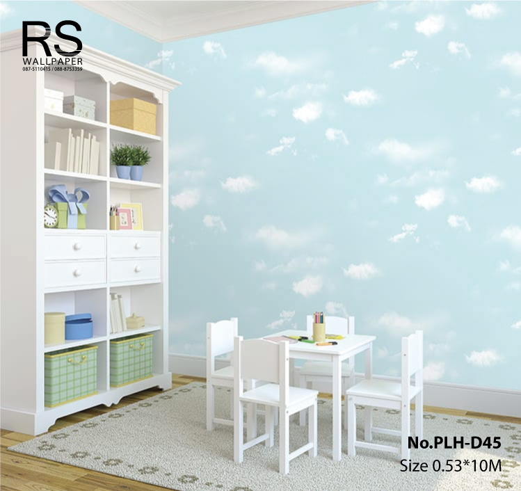 วอลเปเปอร์ ลายท้องฟ้า สีฟ้าอ่อนๆNo.PLH-D45