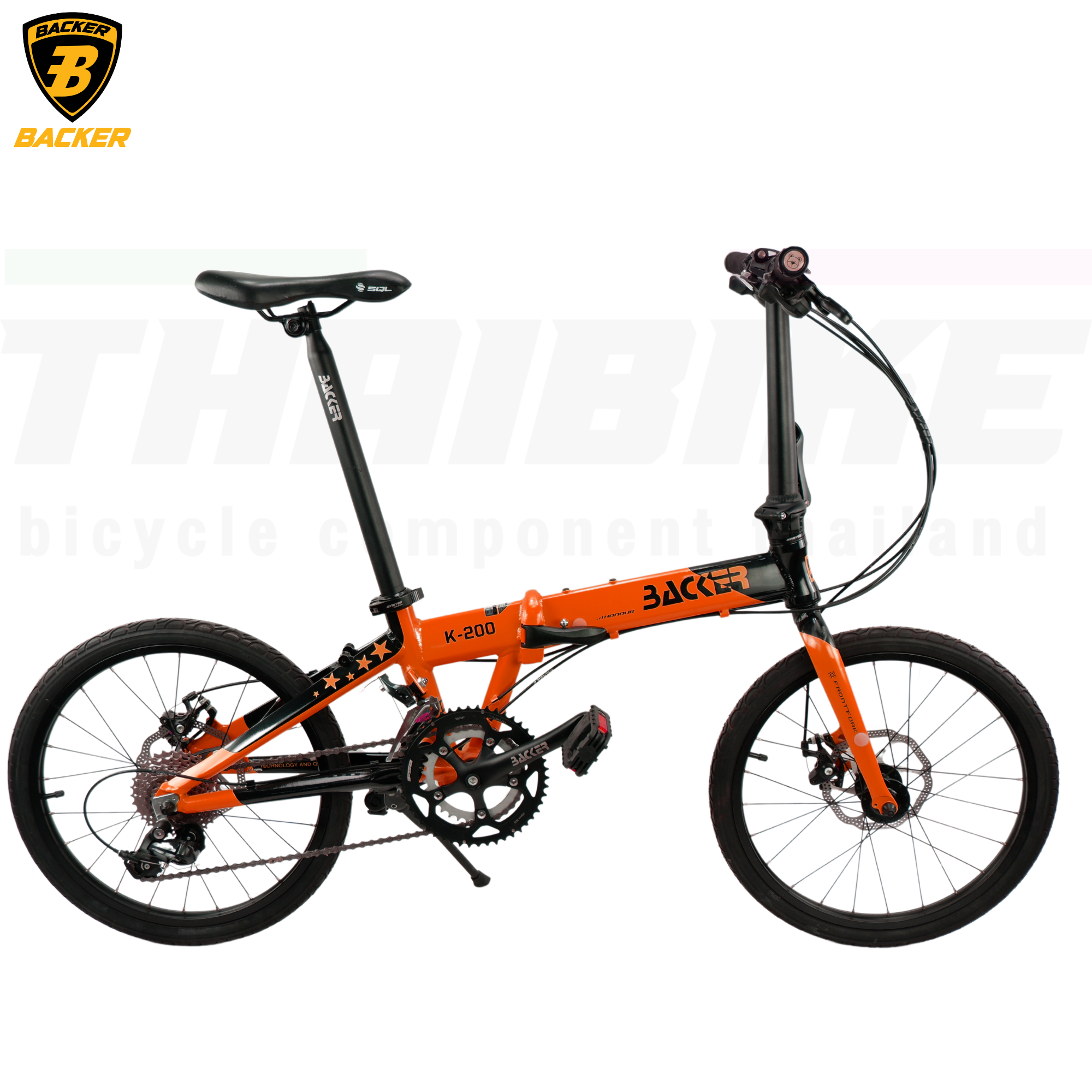 จักรยานพับอลูมิเนียม BACKER รุ่น K200 ขนาด 20 นิ้ว