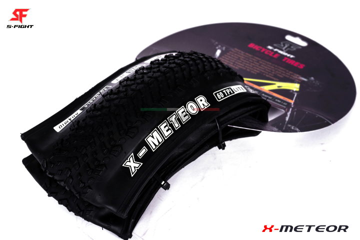 ยางนอกขอบพับจักรยานเสือภูเขา S-FIGHT รุ่น X-METEOR ขนาด 27.5X1.95/29X2.10