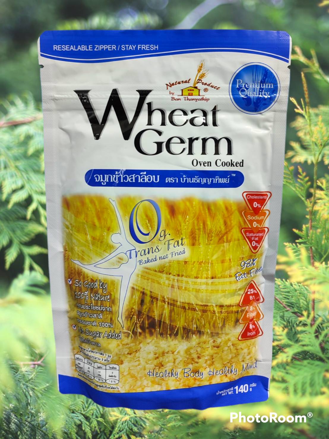 จมูกข้าวสาลีอบบ้านธัญญาทิพย์ (Wheat Germ) น้ำหนักสุทธิ 140 กรัม