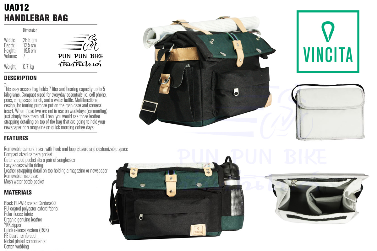 VINCITA : UA012 URBAN ADVENTURE : HANDLEBAR BAG