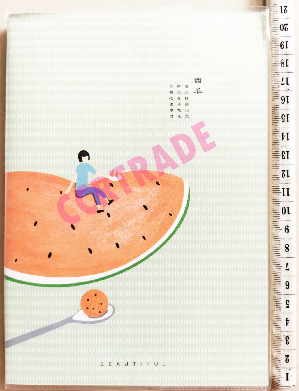 สมุดโน๊ตผลไม้หุ้มปก 60 แผ่น (มีเส้น) 14x20 ซม.