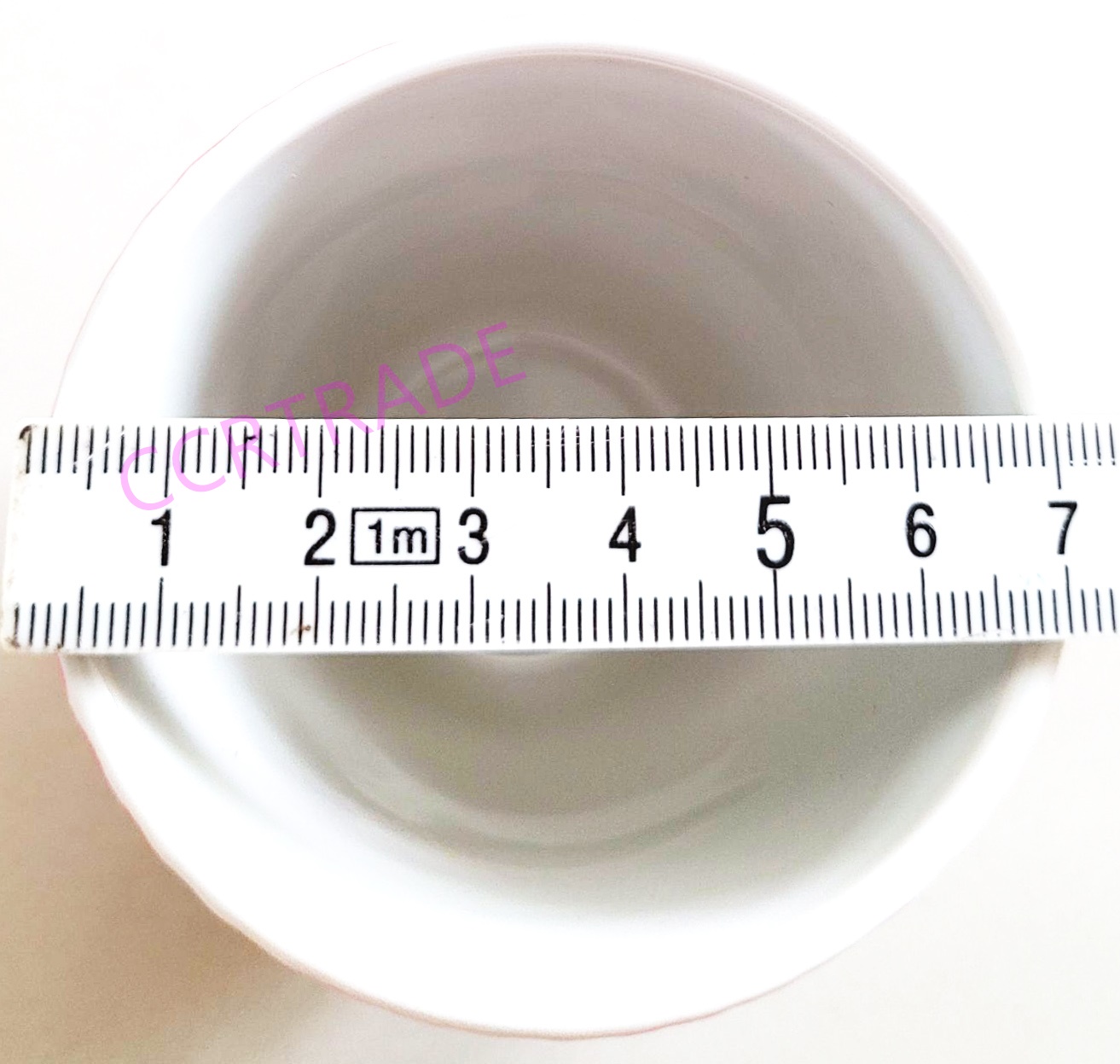 แก้วกระเบื้องสีสด มีหูจับ 7x8 ซม.(งานหนา)