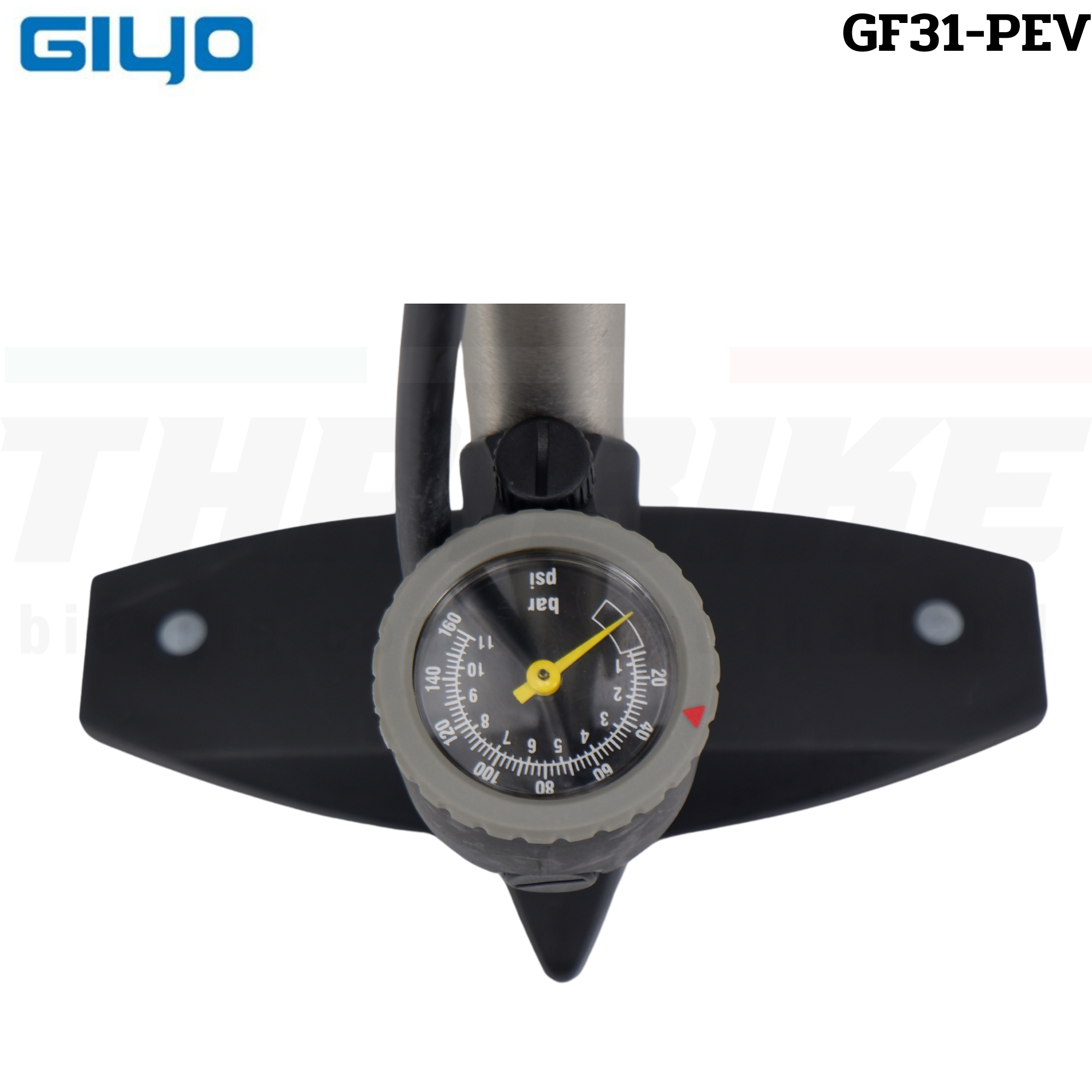 สูบจักรยานแบบตั้งพื้น GIYO GF-31PEV 160PSI สูบได้สองหัว สูบตั้งพื้น